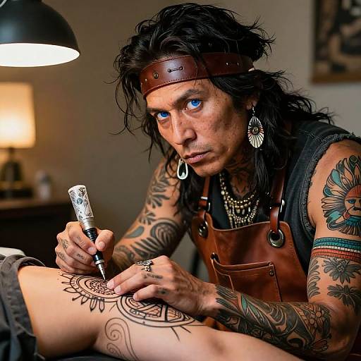 Native American Tattoo Artist Portrait