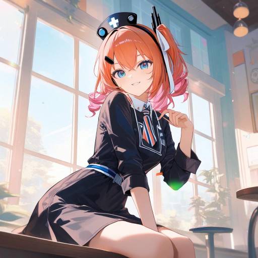 Cozy Cafe Scene with Adachi Rei