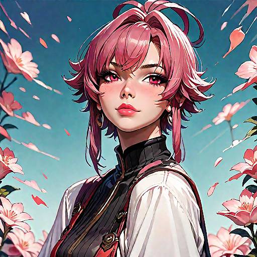 Anime Style Solo Girl Oshino Shinobu