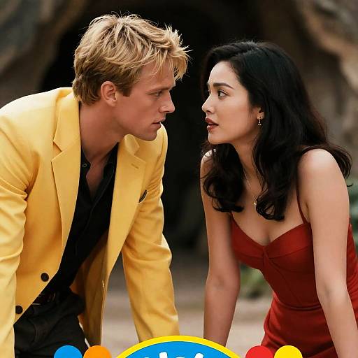 Dynamic Movie Poster with Dramatic Duo