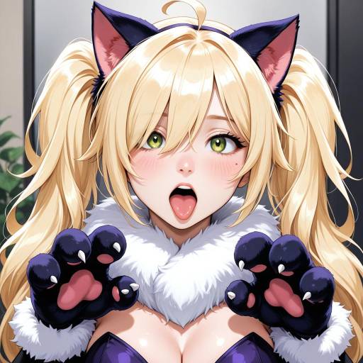 Adorable Anime Girl with Animal Ears
