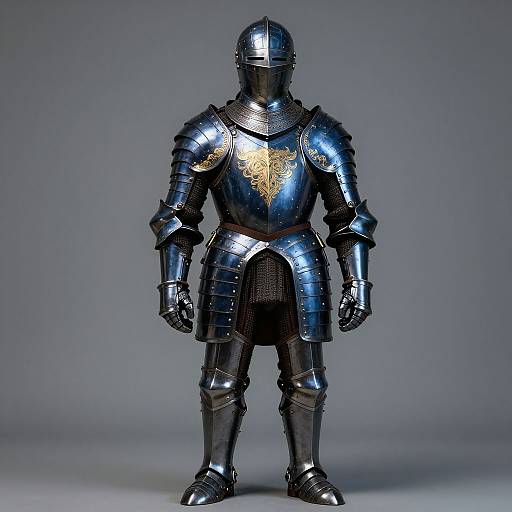 Hyper-Realistic Dark Sapphire Knight Armor