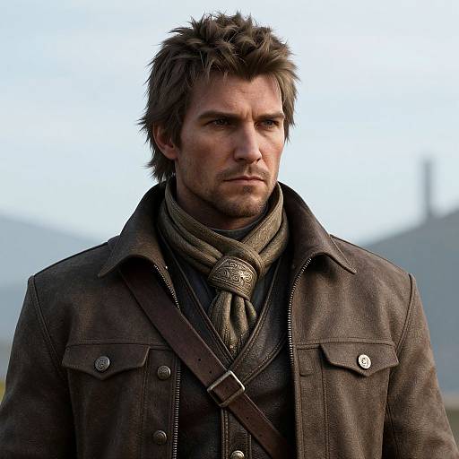 Skyrim-Inspired Male Costume Close-Up