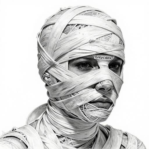 Hyper-Realistic Mummy Pencil Drawing