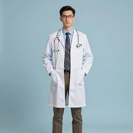 Male Ophthalmologist in Lab Coat
