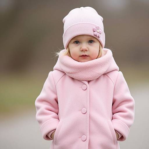 Newborn Girl in Winter Outfit