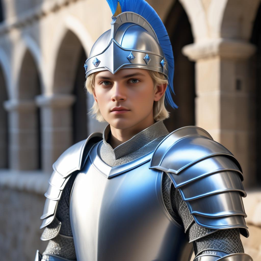 Photorealistic 3D Young Knight Portrait