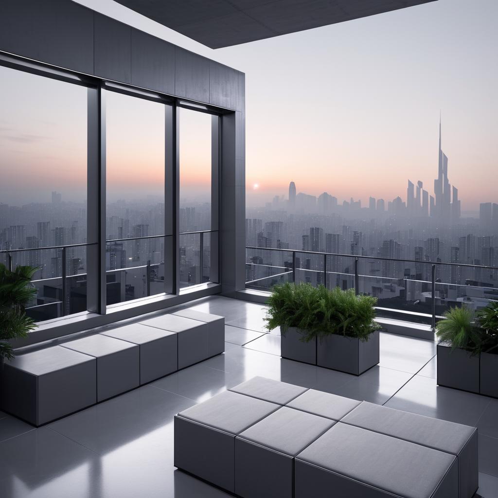 Futuristic Geometric City Apartment Aesthetics