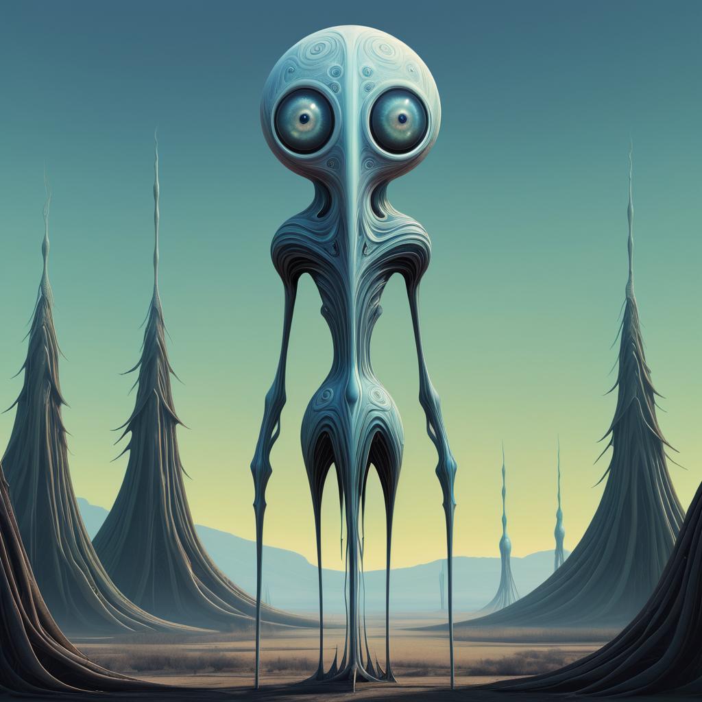 Surreal Humanoid Creature Illustration