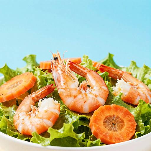 Vibrant Close-Up Shrimp Salad
