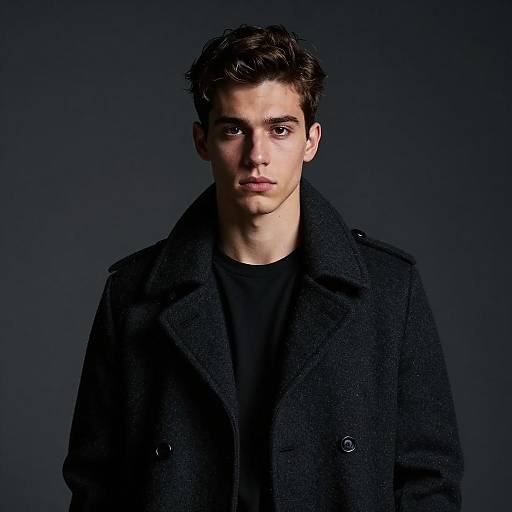 Intense Portrait of a Contemplative Young Man