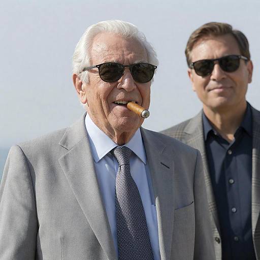 Smiling Elderly Men in Stylish Attire