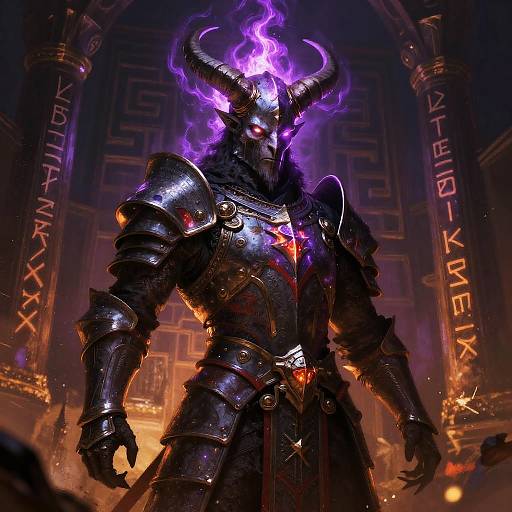 Moody Baroque Minotaur Knight Art