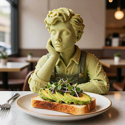 Avocado Toast Human Sculpture Art