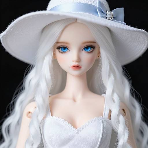 Realistic Girl with Drill Hair and Hat