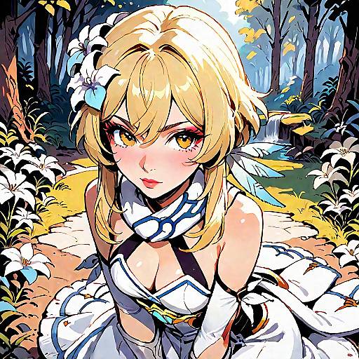 Lumine in White Forest Dynamic Pose