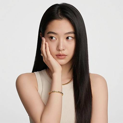 Elegant Young Asian Woman Portrait