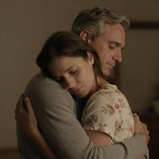 Heartfelt Embrace in Dim Lighting