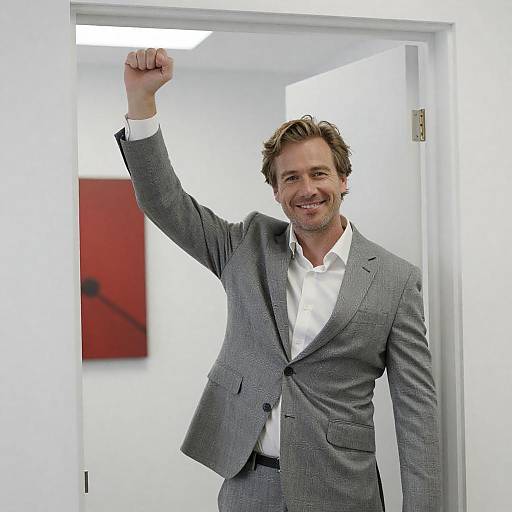 Smiling Man in Modern Office Setting