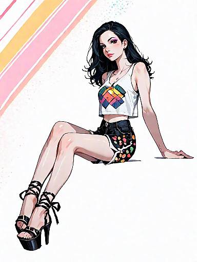 Casual Chic: Houndstooth Fashion Portrait