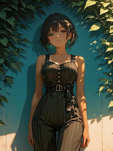 Cinematic Fashion: Stylish Anime Woman