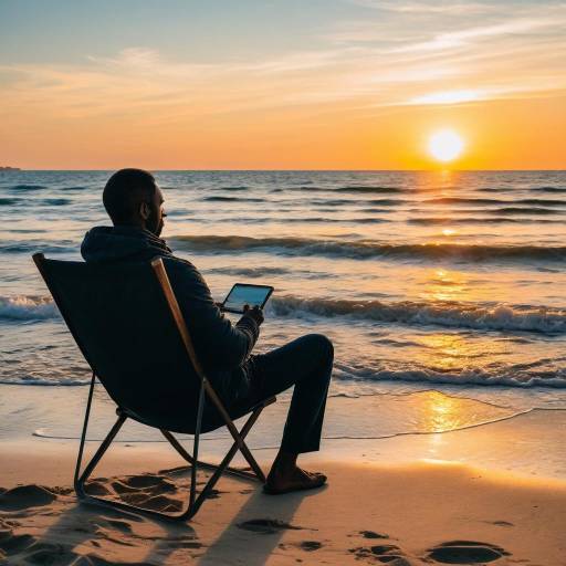 Tranquil Sunset at a Serene Beach