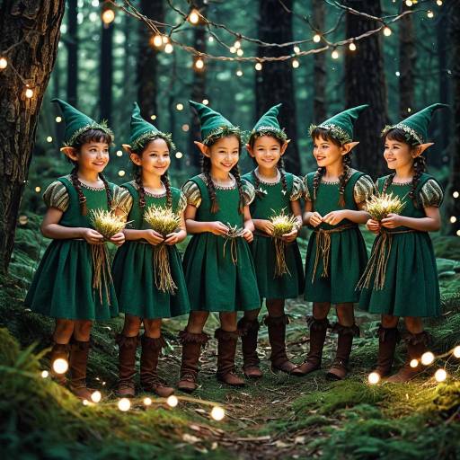 Whimsical Woodland Elves in Glade