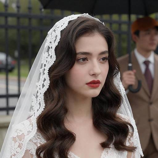 Elegant Portrait of a Veiled Woman