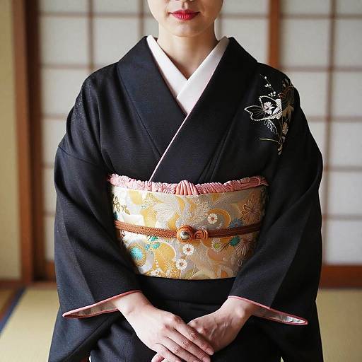 Elegant Tea Ceremony Hostess in Kosode