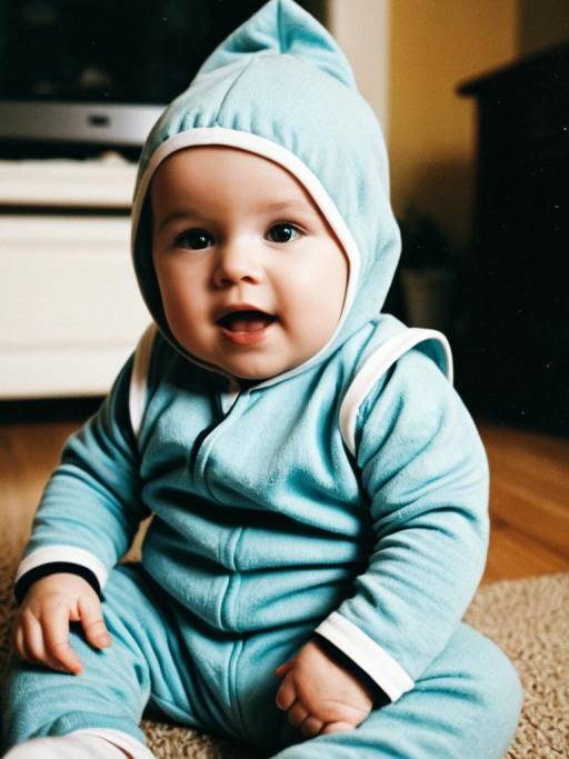 Candid Home Photo of Baby in Costume