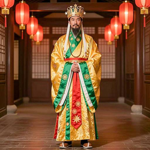 Man in Traditional Chinese Royal Robes