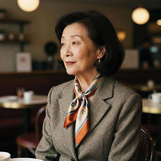 Vintage Café Noir: Older Woman Bob