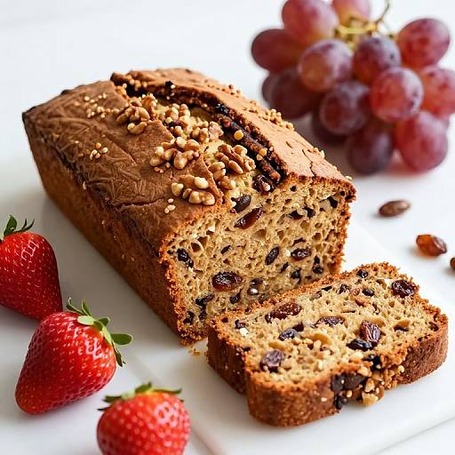 Cinnamon Raisin Walnut Bread with Fresh Fruits