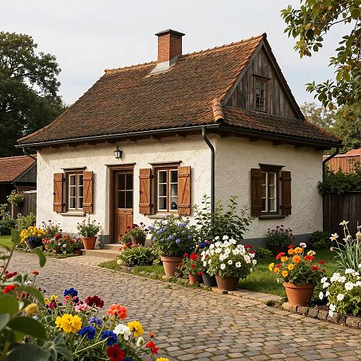 Charming Traditional European Cottage Scene