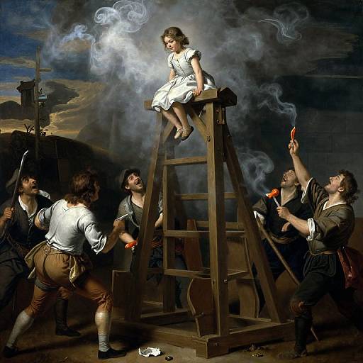 Dark Goya-Inspired Girl on Gallows