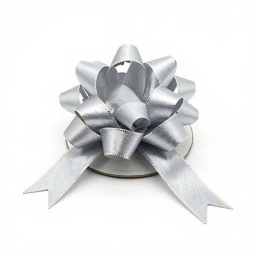 Elegant Silver Edge Pull Bow