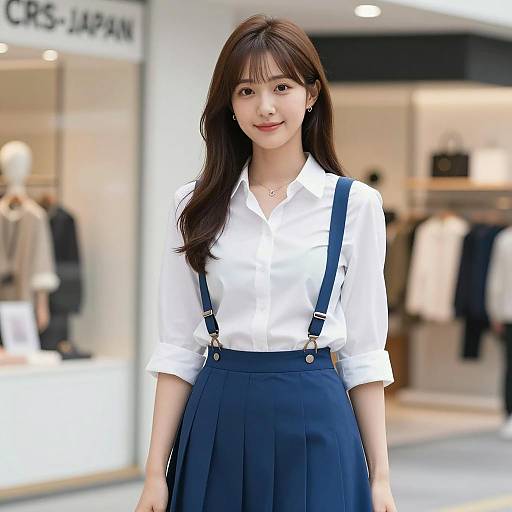 Stylish Asian Woman in Modern Setting