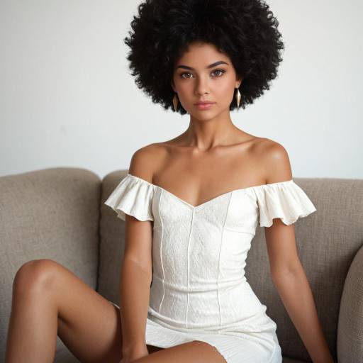 Stylish Girl in White Dress Portrait Stylish Girl in White Dress Portrait