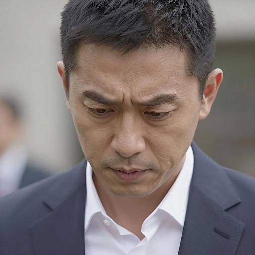 Intense Man in a Dark Suit