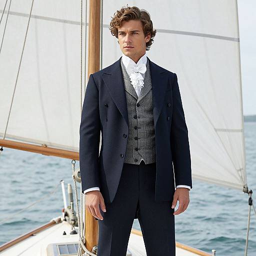 Victorian Gentleman on Sailboat