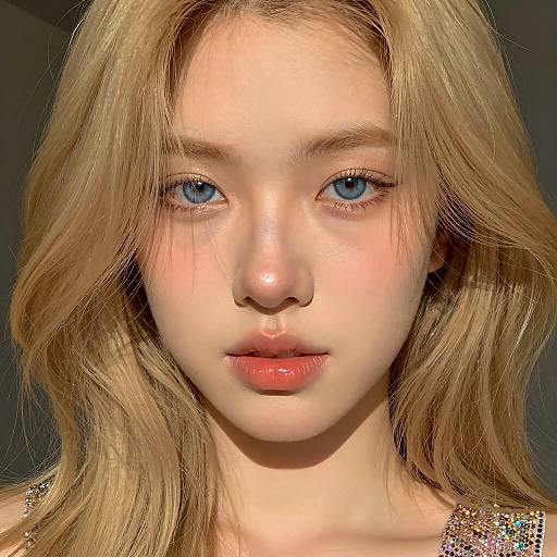 Radiant Close-Up of a Young Woman