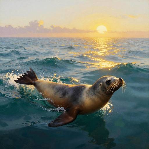 Majestic Sea Lion at Sunrise