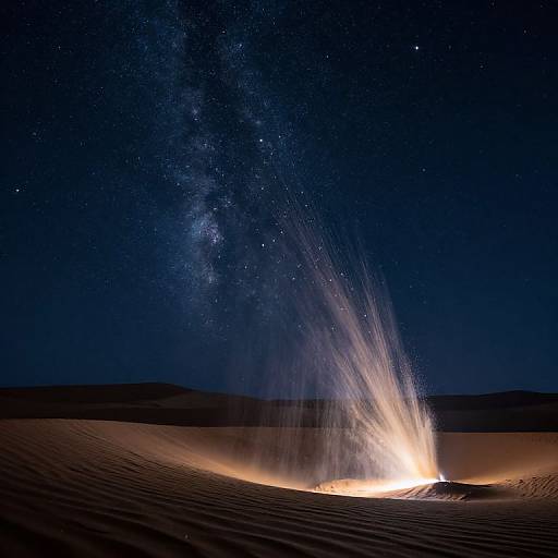 Ethereal Celestial Dust Over Desert