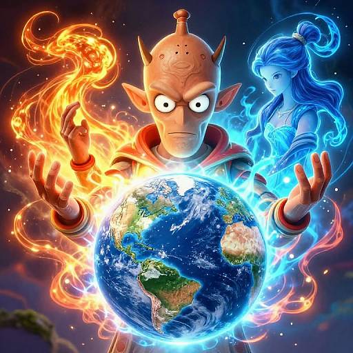 Avatar Bender Controlling Earth & Air