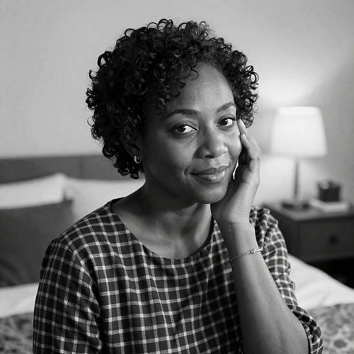 Portrait of a Woman in a Cozy Setting