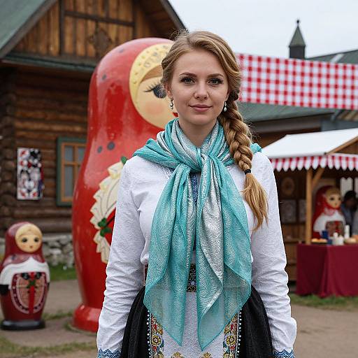 Photorealistic Russian Matryoshka Woman