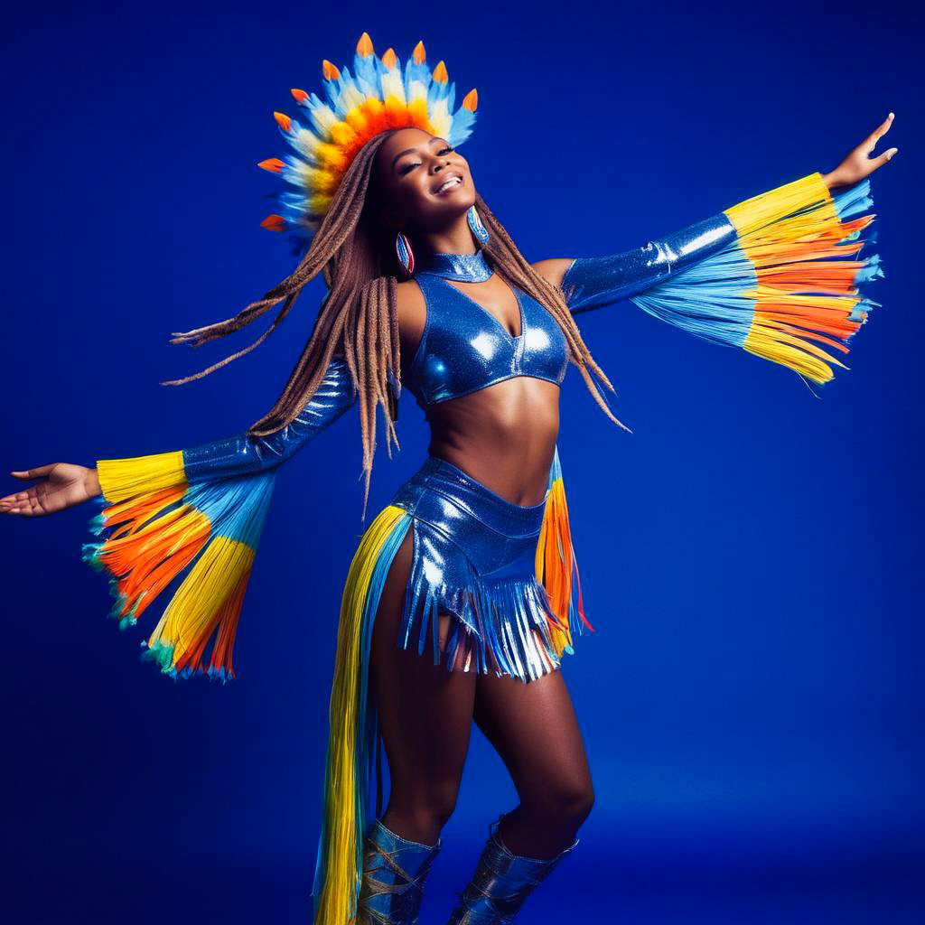 Ecstatic Performer in Moomba Festival Costume