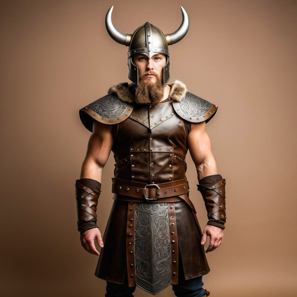 Surprised Festival-Goer in Viking Armor