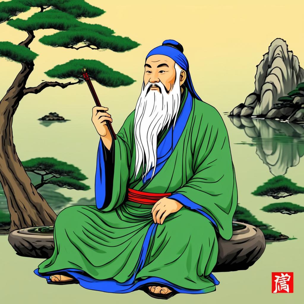 Laozi as a Wojak Meme Character