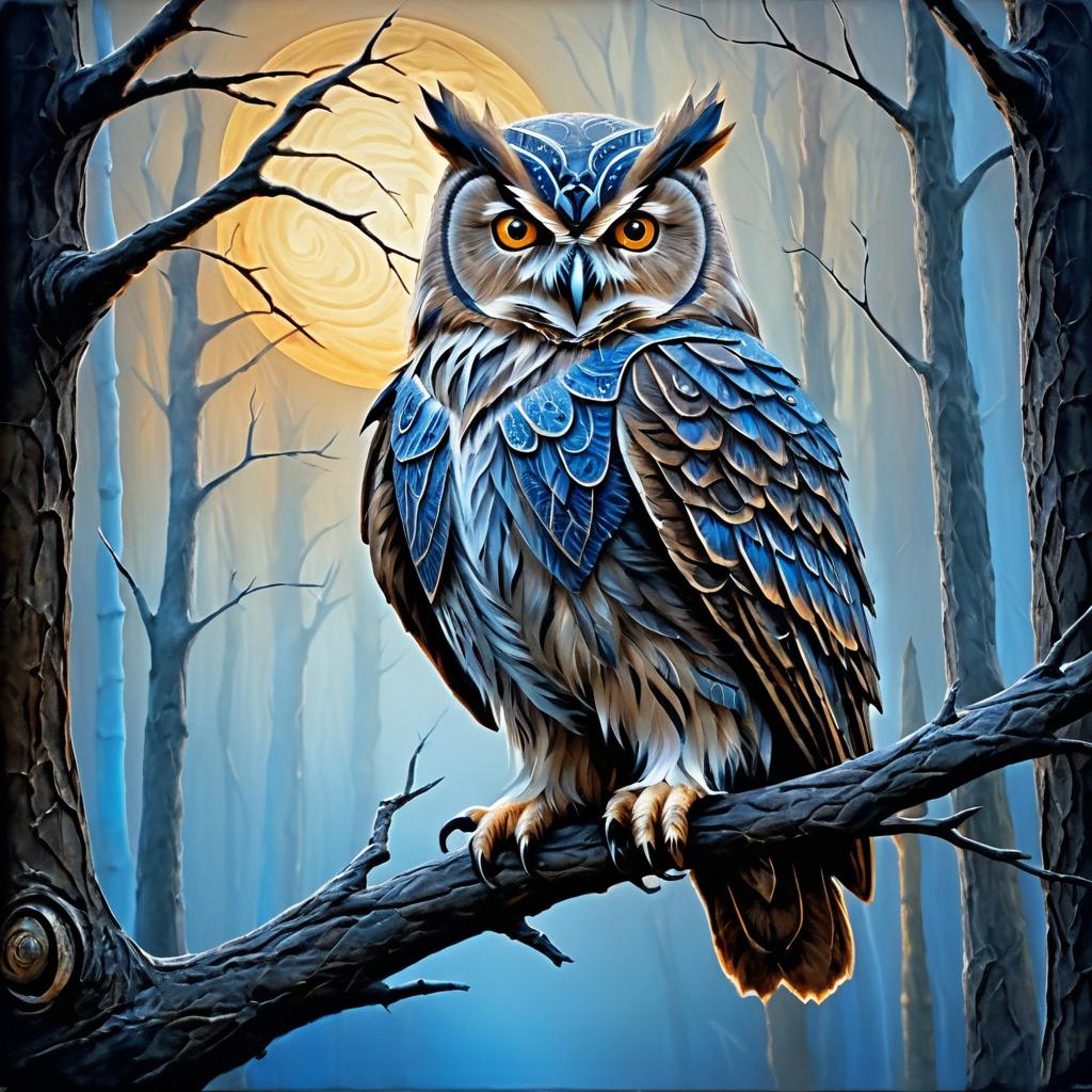 Twilight Owl in Fantasy RPG Style